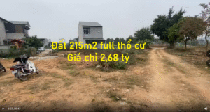 Bán đất 215m2 full thổ cư tại Khu 3, TT Phong Châu, Phù Ninh, Phú Thọ